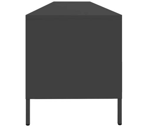 Mueble para TV acero laminado en frío negro 202x39x43,5 cm