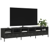 Mueble para TV acero laminado en frío negro 202x39x43,5 cm