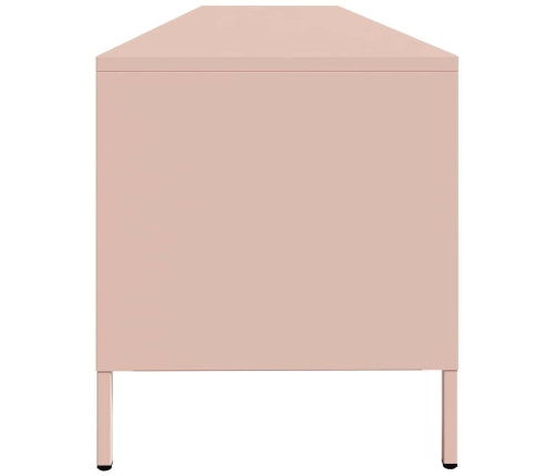 Mueble para TV acero laminado en frío rosa 202x39x43,5 cm