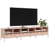 Mueble para TV acero laminado en frío rosa 202x39x43,5 cm