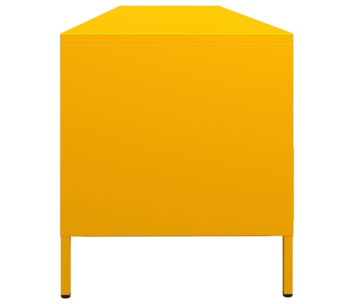 Mueble TV acero laminado en frío amarillo mostaza 202x39x43,5cm