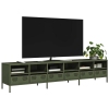 Mueble TV acero laminado en frío verde oliva 202x39x43,5 cm