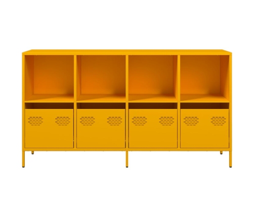 Aparador acero laminado en frío amarillo mostaza 135x39x73,5 cm