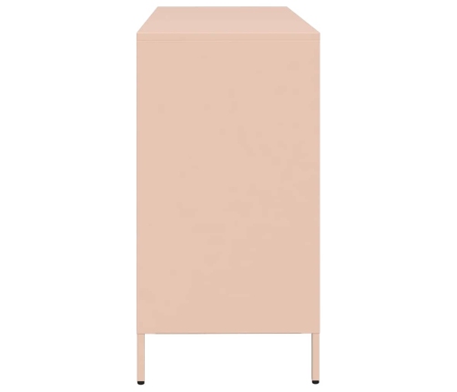 Aparador de acero laminado en frío rosa 135x39x73,5 cm