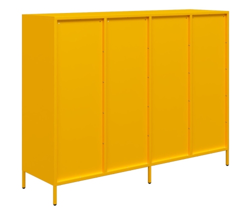 Aparador acero laminado en frío amarillo mostaza 135x39x103,5cm