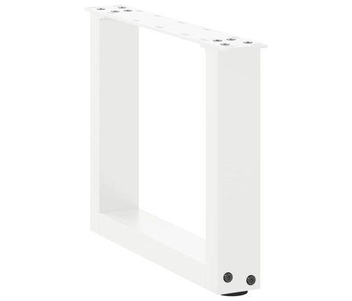 Patas de mesa de centro forma U 2uds acero blanco 30x(30-31) cm