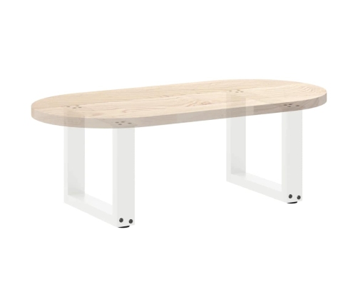 Patas de mesa de centro forma U 2uds acero blanco 30x(30-31) cm