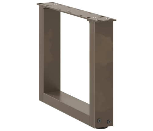 Patas de mesa centro forma U 2uds acero natural 40x(30-31) cm