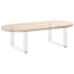 Patas de mesa de centro forma U 2uds acero blanco 50x(30-31) cm