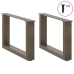 Patas de mesa centro forma U 2uds acero natural 50x(30-31) cm