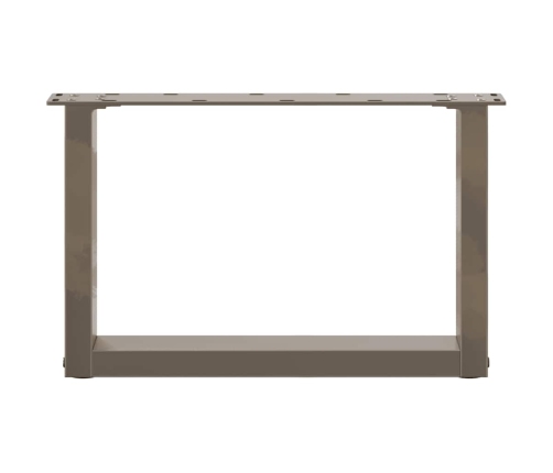 Patas de mesa centro forma U 2uds acero natural 50x(30-31) cm