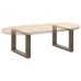 Patas de mesa centro forma U 2uds acero natural 50x(30-31) cm