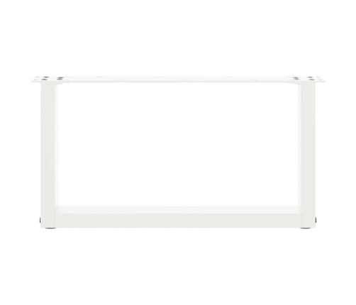 Patas de mesa de centro forma U 2uds acero blanco 60x(30-31) cm