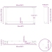 Patas de mesa de centro forma U 2uds acero blanco 60x(30-31) cm