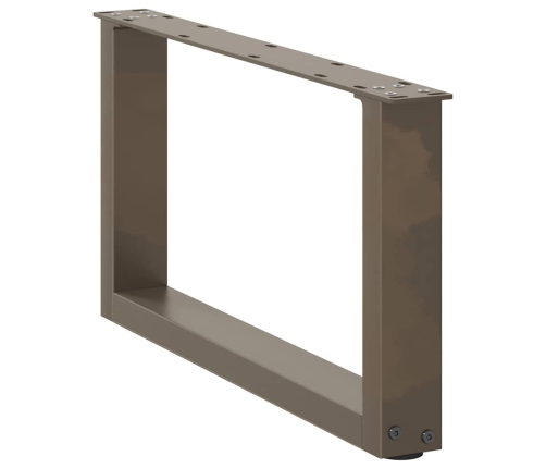 Patas de mesa centro forma U 2uds acero natural 70x(30-31) cm