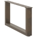 Patas de mesa centro forma U 2uds acero natural 70x(30-31) cm