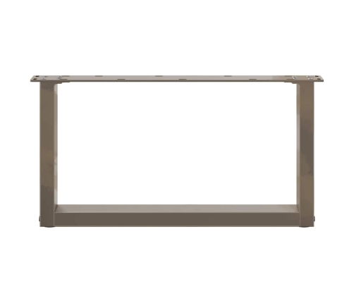 Patas de mesa centro forma U 2uds acero natural 70x(30-31) cm