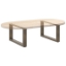 Patas de mesa centro forma U 2uds acero natural 70x(30-31) cm