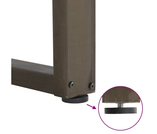 Patas de mesa centro forma U 2uds acero natural 70x(30-31) cm