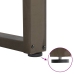 Patas de mesa centro forma U 2uds acero natural 70x(30-31) cm