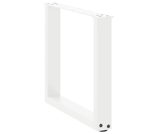 Patas de mesa de centro forma U 2uds acero blanco 50x(42-43) cm