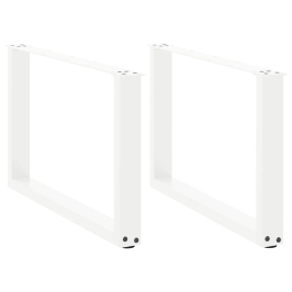 Patas de mesa de centro forma U 2uds acero blanco 70x(42-43) cm