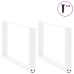 Patas de mesa de centro forma U 2uds acero blanco 70x(42-43) cm