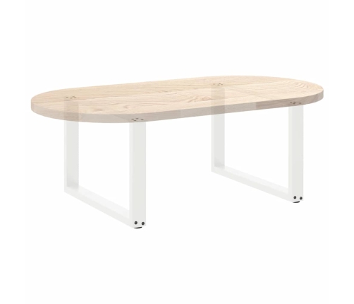 Patas de mesa de centro forma U 2uds acero blanco 70x(42-43) cm