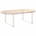 Patas de mesa de centro forma U 2uds acero blanco 70x(42-43) cm