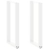 Patas de mesa de centro forma U 2uds acero blanco 38x(72-73) cm