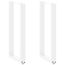 Patas de mesa de centro forma U 2uds acero blanco 38x(72-73) cm