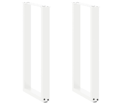 Patas de mesa de centro forma U 2uds acero blanco 38x(72-73) cm