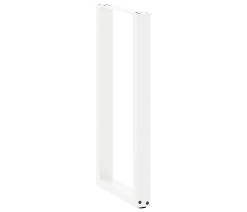 Patas de mesa de centro forma U 2uds acero blanco 38x(72-73) cm