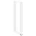 Patas de mesa de centro forma U 2uds acero blanco 38x(72-73) cm