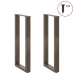 Patas mesa centro forma U 2uds acero natural 38x(72-73)cm acero
