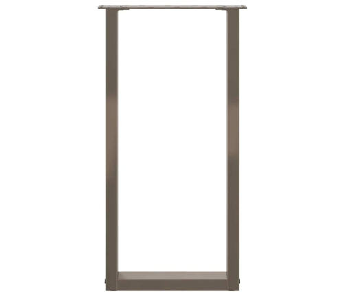 Patas mesa centro forma U 2uds acero natural 38x(72-73)cm acero