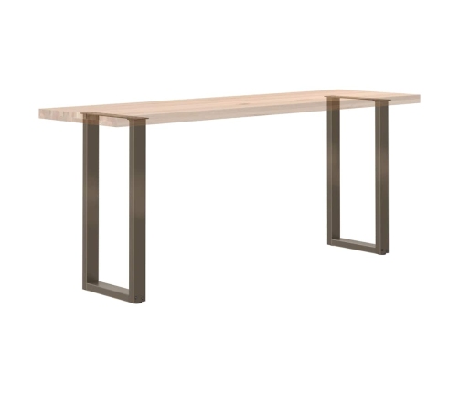 Patas mesa centro forma U 2uds acero natural 38x(72-73)cm acero