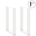 Patas para mesa comedor forma U 2uds acero blanco 50x(72-73) cm