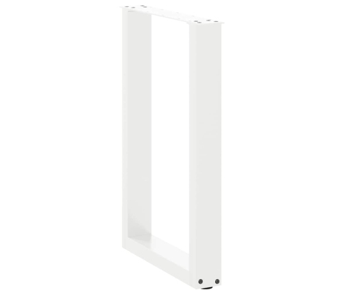 Patas para mesa comedor forma U 2uds acero blanco 50x(72-73) cm