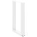 Patas para mesa comedor forma U 2uds acero blanco 50x(72-73) cm