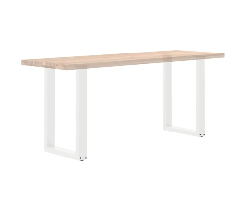 Patas para mesa comedor forma U 2uds acero blanco 50x(72-73) cm