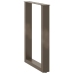 Patas para mesa comedor forma U 2uds acero natural 50x(72-73)cm