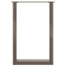 Patas para mesa comedor forma U 2uds acero natural 50x(72-73)cm