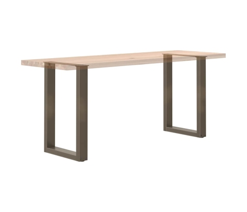 Patas para mesa comedor forma U 2uds acero natural 50x(72-73)cm