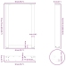 Patas para mesa comedor forma U 2uds acero natural 50x(72-73)cm