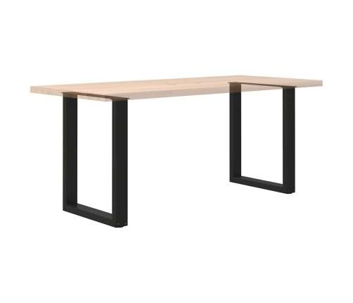 Patas para mesa de centro en forma de U 2 uds acero negro