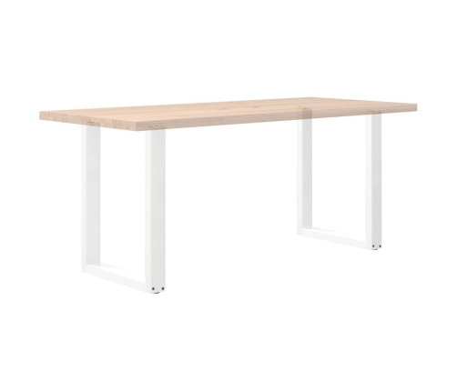 Patas para mesa de comedor en forma de U 2 uds acero blanco