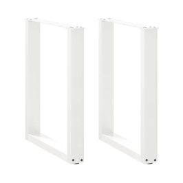 Patas de mesa de centro forma U 2uds acero blanco 70x(72-73) cm