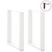 Patas de mesa de centro forma U 2uds acero blanco 70x(72-73) cm