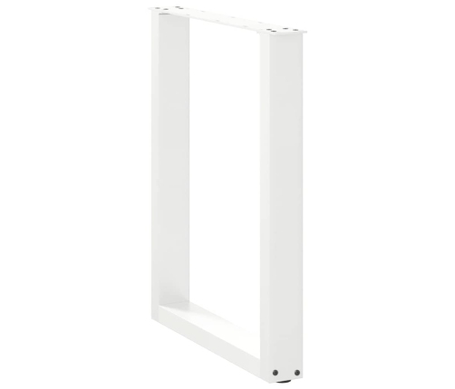 Patas de mesa de centro forma U 2uds acero blanco 70x(72-73) cm